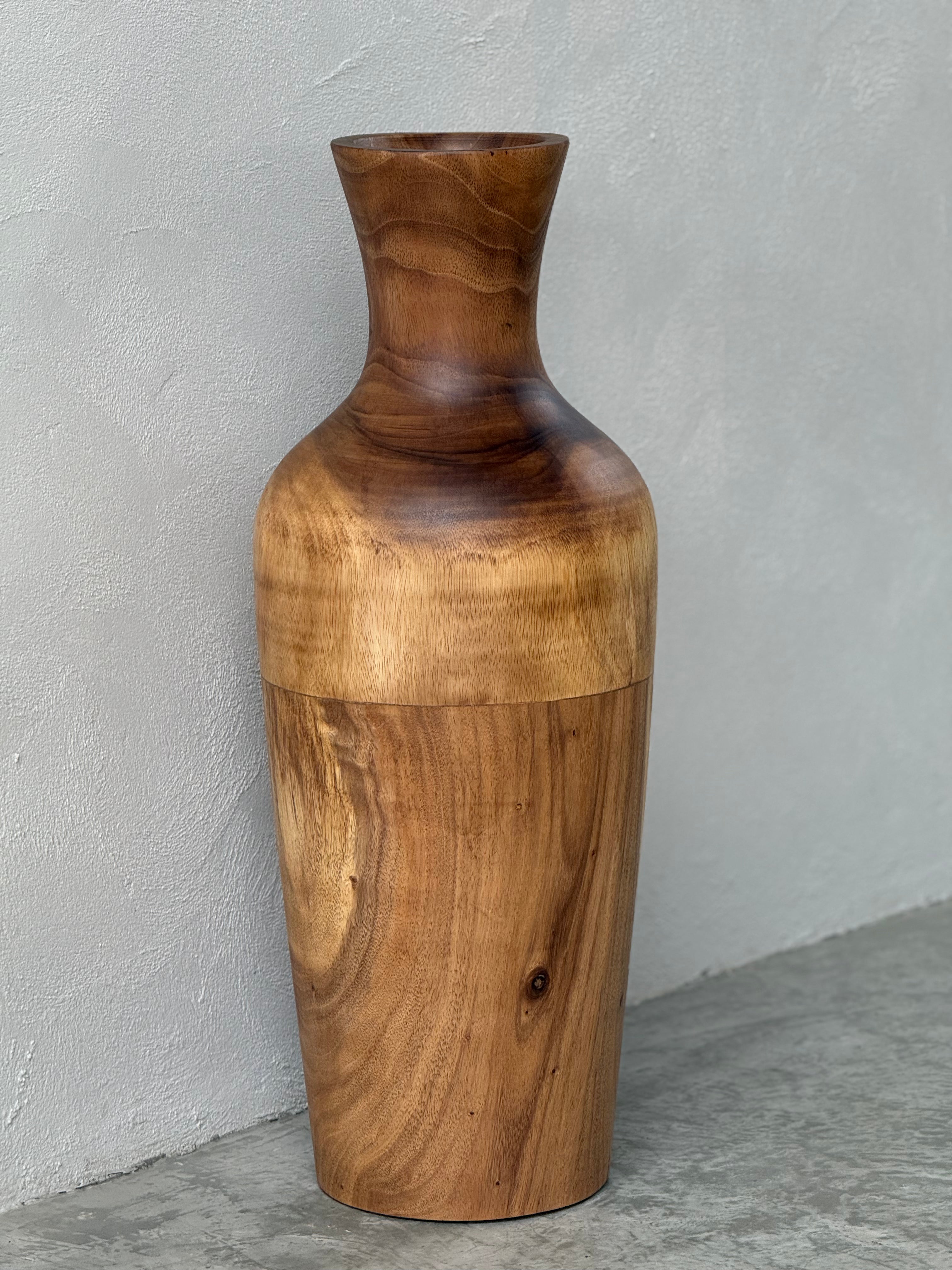 Sensai Fai Pure houten vloervaas H80 suar hout naturel